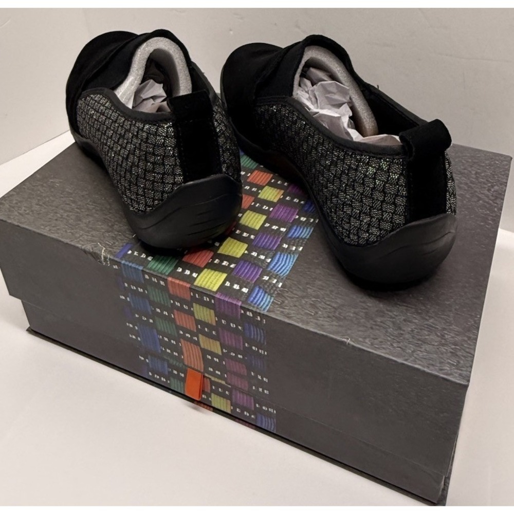 Bernie Mev Woman Size 37 Swift Black Shimmer Memory Foam - Picture 4 of 5